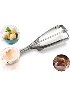 Afili Home Stainless Steel Ice Cream Scoop, Halva Spoon, Pull and Drop Non-Stick Automatic Ice Cream Scoop, Ball Ice Cream Scoop Scoop  - Image 2