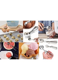 Afili Home Stainless Steel Ice Cream Scoop, Halva Spoon, Pull and Drop Non-Stick Automatic Ice Cream Scoop, Ball Ice Cream Scoop Scoop  - Image 3