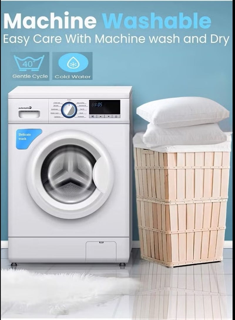 Blueberry Bed Pillows Double Piping (White), Gusseted Pillow for Back, Stomach or Side Sleepers - Image 5