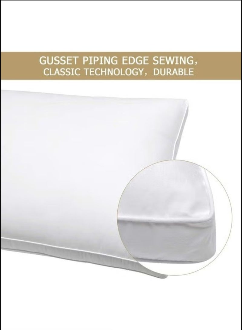 Blueberry Bed Pillows Double Piping (White), Gusseted Pillow for Back, Stomach or Side Sleepers - Image 3