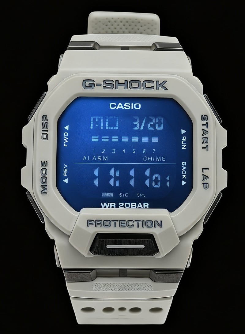Casio G-Shock Men's Watch - Quartz Movement, Resin Strap and Case, Gray Numbers, Black Dial - Image 5