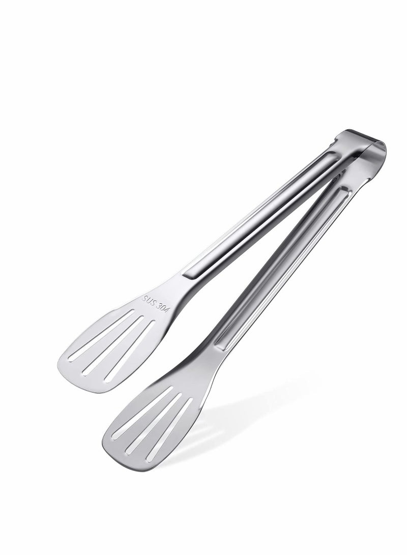 واي آند دي Kitchen Tongs 304 Easy to Clean-Food Safe Stainless Steel Cooking Tongs,Salad,BBQ,Frying Utensils,Kitchen Gift etc,Easy Grip Best Sturdy Tongs,Non Stick - Image 1