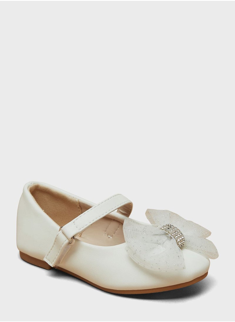 shoexpress - Kids Bow Slip On Ballerinas - Image 1
