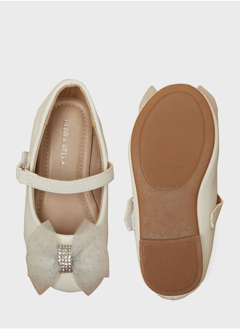 shoexpress - Kids Bow Slip On Ballerinas - Image 1
