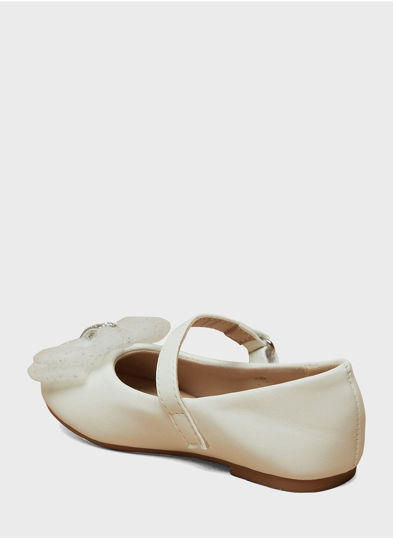 shoexpress - Kids Bow Slip On Ballerinas - Image 1