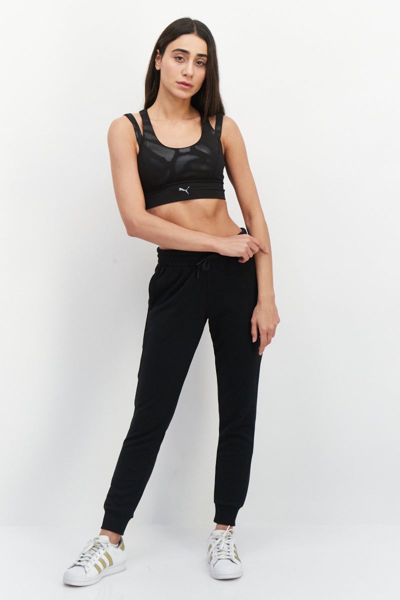 PUMA Women Brand Logo Padded Sports Bra, Black - Image 4