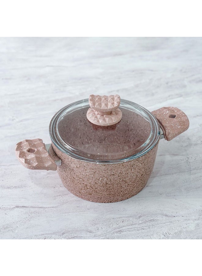 Chef's Delight 7-Piece Pink Granite Cookware Set - Image 1