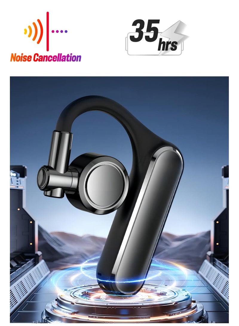 SYOSI Bluetooth earpiece V5.4 Single Ear Bluetooth Headset, with Noise Cancellation and Microphone Compatible, Talk time of 35 Hours Bluetooth Phone Headset, Available for iPhone and Android. (Z8) - Image 1