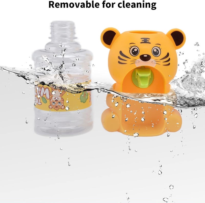 ويوبلز موزع مياه صغير للأطفال، موزع مشروبات صغير مع خزان مياه وصنبور، ألعاب تعليمية مبكرة للأطفال، بلاستيك صغير متين بنمط كرتوني (نمر كبير لطيف) - Image 3