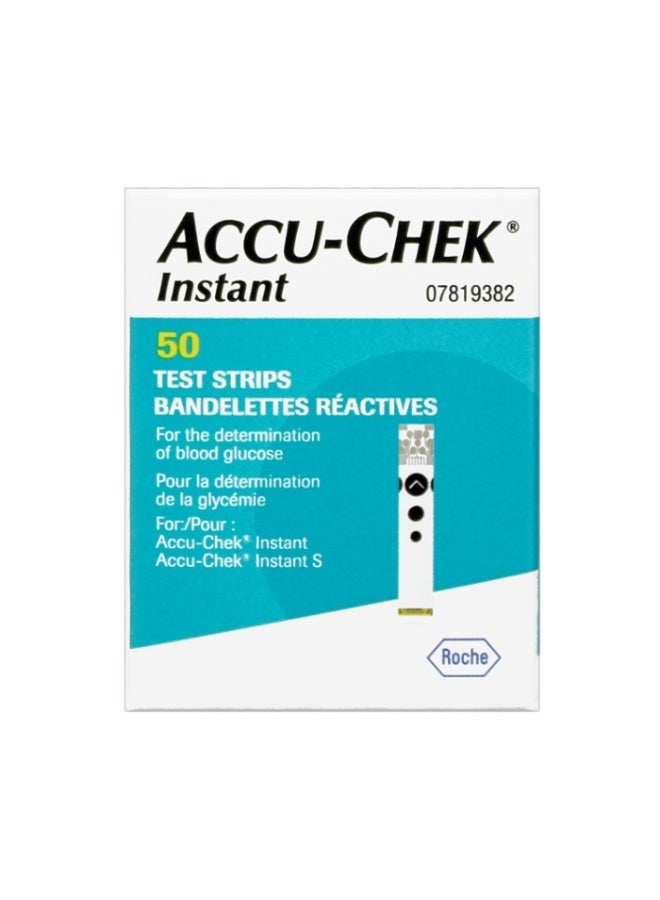 أكوا تشيك أنستانت شرائط أكيو-تشيك الفورية لاختبار نسبة السكر في الدم لمرضى السكري، عبوة من قطعتين - Image 2