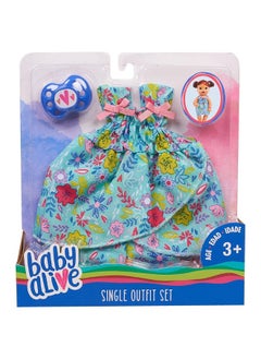 Baby Alive Single Outfit Set for Baby Dolls (Doll Sold Separately), Teal and Floral Print Blouse and Play Pacifier, Kids Toys for Ages 3 Up by Just Play - pzsku/Z5F61A94841D7E953E1CCZ/45/_/1729415809/8195c11e-88e4-4d73-b670-84f958cd9035