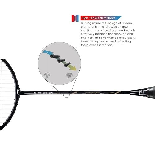 Li-Ning G-TEK 38 GX (AYPP284-5) Strung Badminton Racquet (Lime/Silver , S1 , 88 grams , 22-24 lbs) - Image 3