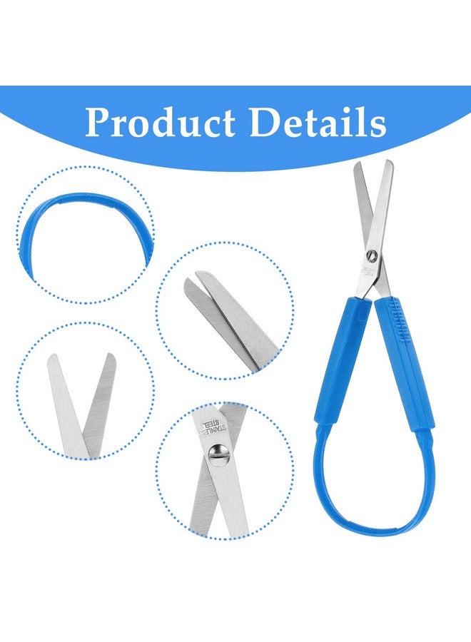 Yolev Loop Scissors 3Pcs Adaptive Scissors For Toddlers 5.5 Inch Colorful Training Scissors For Kids Special Need Children Back To Schools(Yellow, Red, Blue)  - Image 3