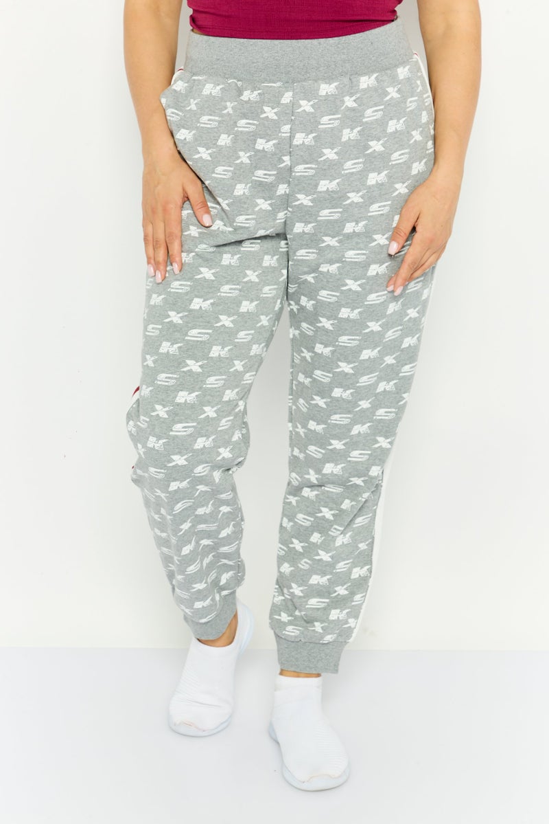 SKECHERS Women Regular Fit Outdoor Sweatpants, Grey Combo - Image 1