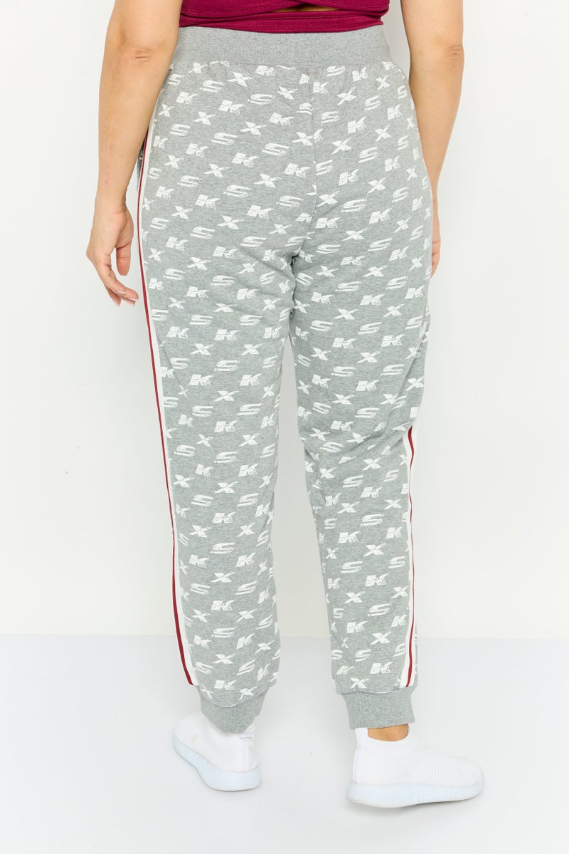 SKECHERS Women Regular Fit Outdoor Sweatpants, Grey Combo - Image 3