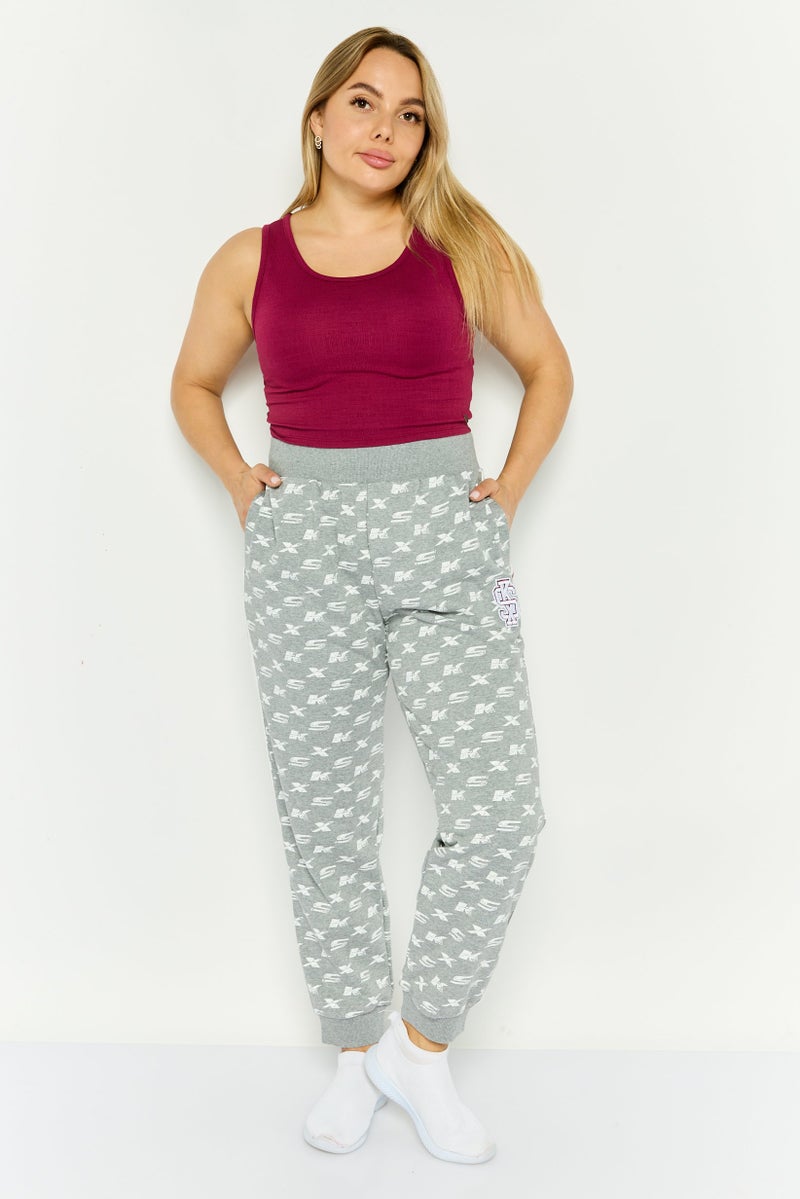 SKECHERS Women Regular Fit Outdoor Sweatpants, Grey Combo - Image 2