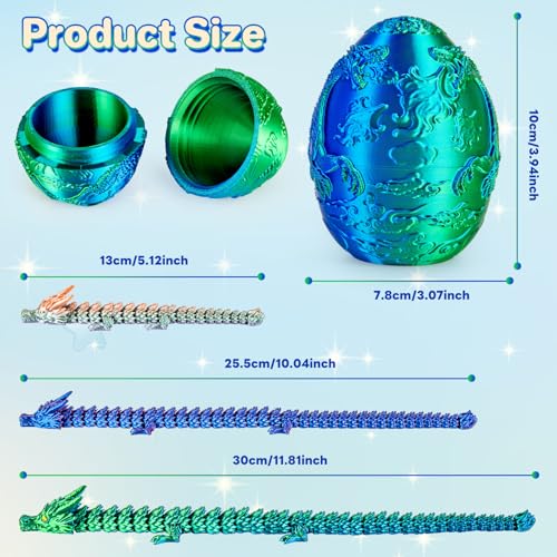 3Dgenius 394inch 3D Printed Dragons Egg Large Dragon Egg with 3 Dragons Inside 3D Printed Toys Dragon Toys for Kid Adults Easter Christmas Home Decor - Image 5