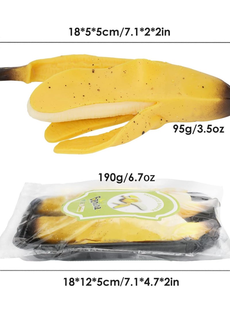Sponge banana-shaped toys made of two pieces from Yanzd, ultra-soft pressure relief sponge toys for stress relief.  - Image 2