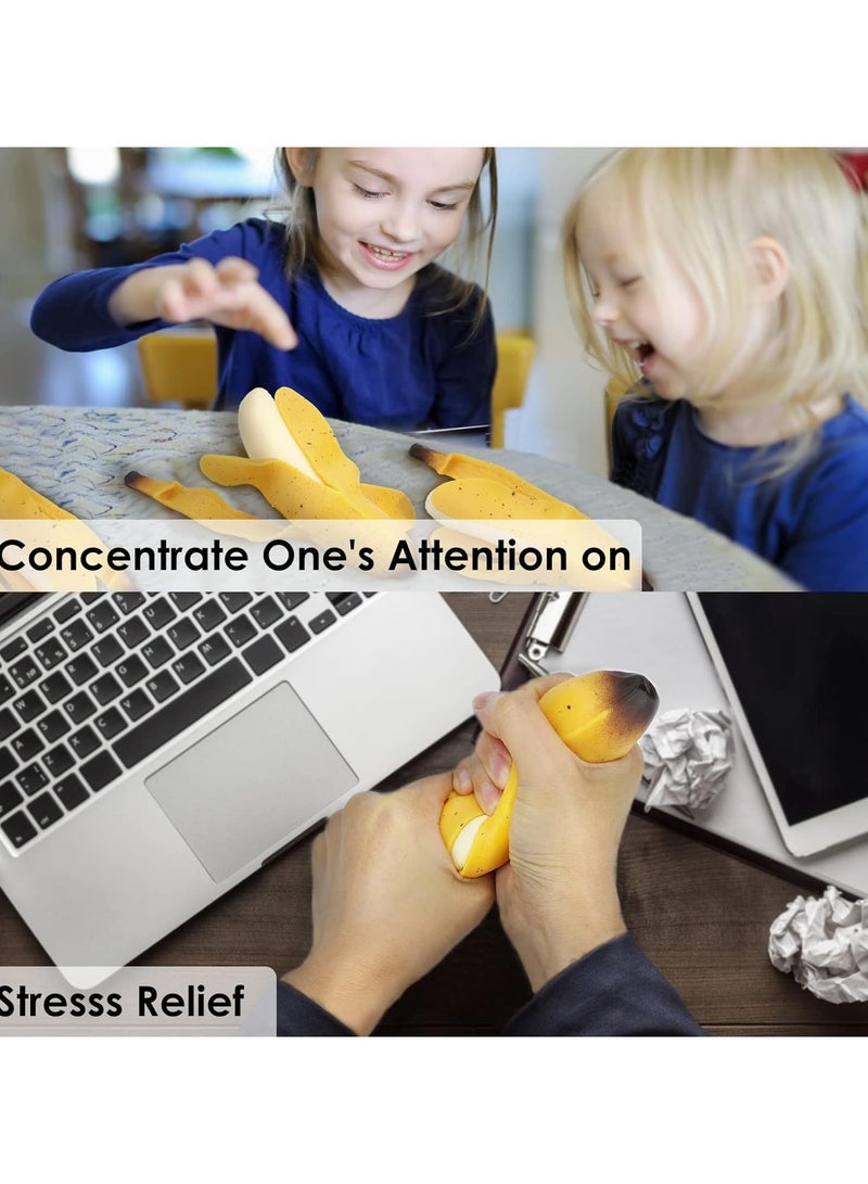 Sponge banana-shaped toys made of two pieces from Yanzd, ultra-soft pressure relief sponge toys for stress relief.  - Image 3