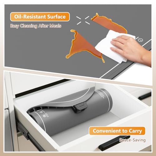 WOKALON Warming Mat for Food Extra Large,36x16 Food Warming Mats for Countertop,Heating Mat for Food,Silicone Food Warmer Mat,Food Warmers for Parties Buffet,Warming Trays for buffets Party - Image 5