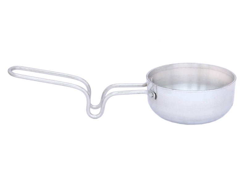 Dharam Paul Traders Aluminium tadka pan/wagharia/Small Fry pan with Steel Handle for use in Kitchen,1 Piece - Image 2