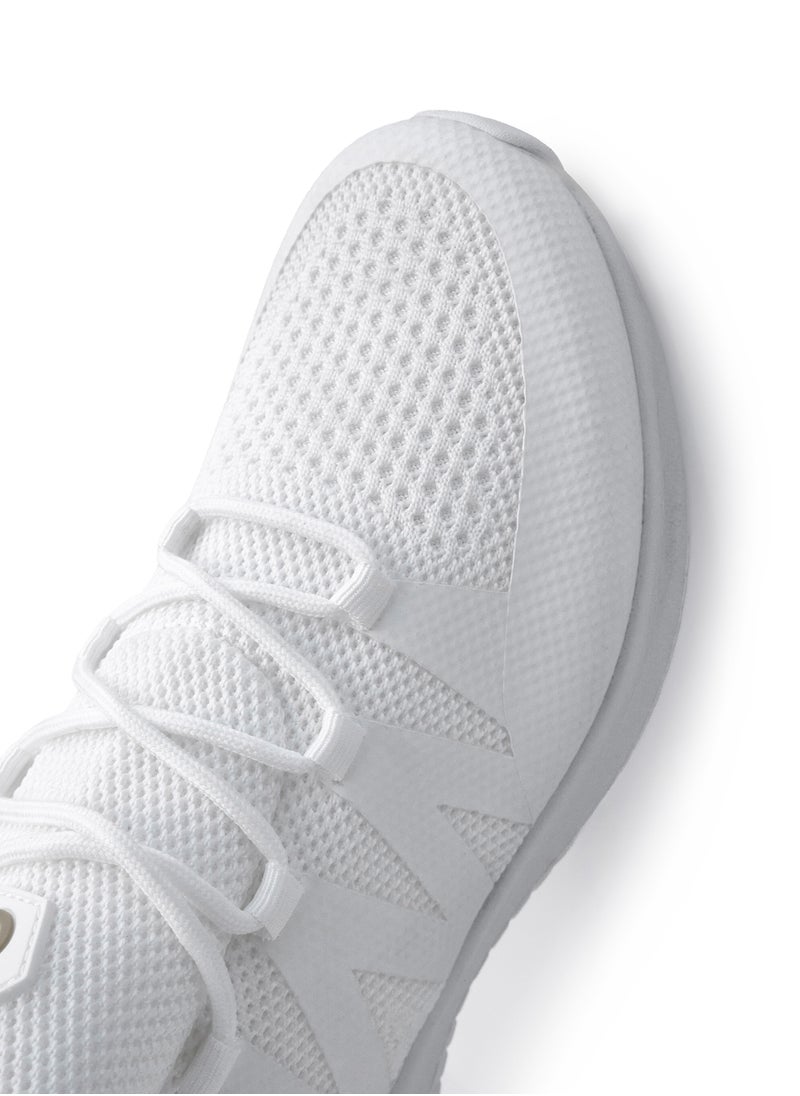 flâneur - Women Casual Non Slip Low Top Sneakers Slip On with Adjustable Elastic Laces No Tie Lightweight Breathable White - Image 1