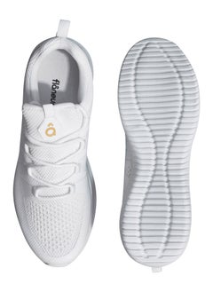 flâneur Women Casual Non Slip Low Top Sneakers Slip On with Adjustable Elastic Laces No Tie Lightweight Breathable White  - Image 5