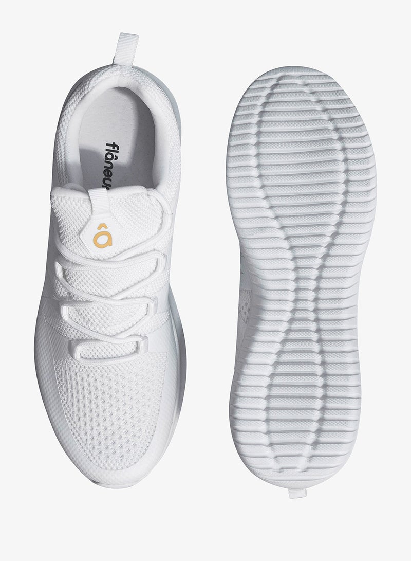 flâneur Women Casual Non Slip Low Top Sneakers Slip On with Adjustable Elastic Laces No Tie Lightweight Breathable White - Image 5