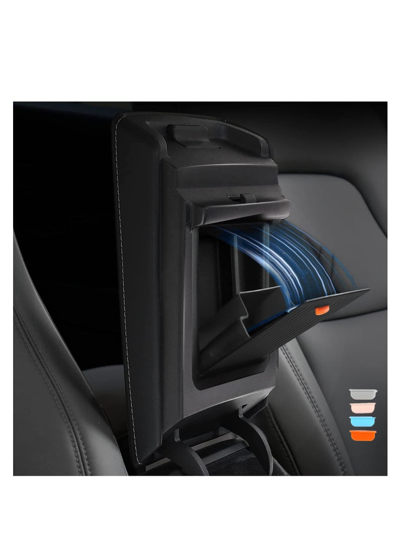 SYOSI Car Center Console Organizer, Armrest Hidden Storage Box, Fitfor Tesla Model Y, Update Magnet Opening and Closing Hidden Storage Box, Larger Space for Personal Items Black Car Interior Accessories - Image 1