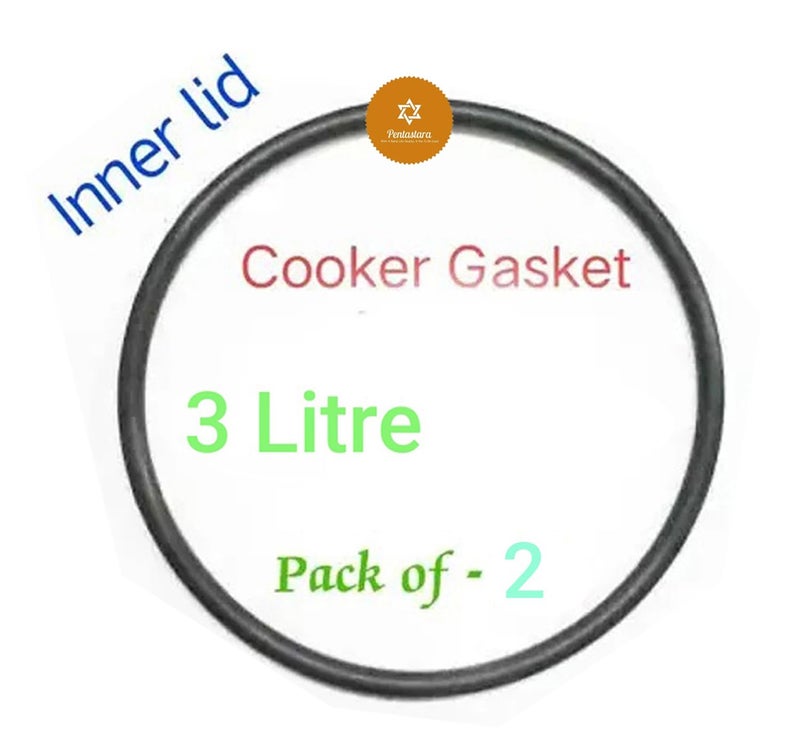 PENTASTARAPressure Cooker GasketsSealing Ring for Inner Lid 3 Litre2 Units - Image 2