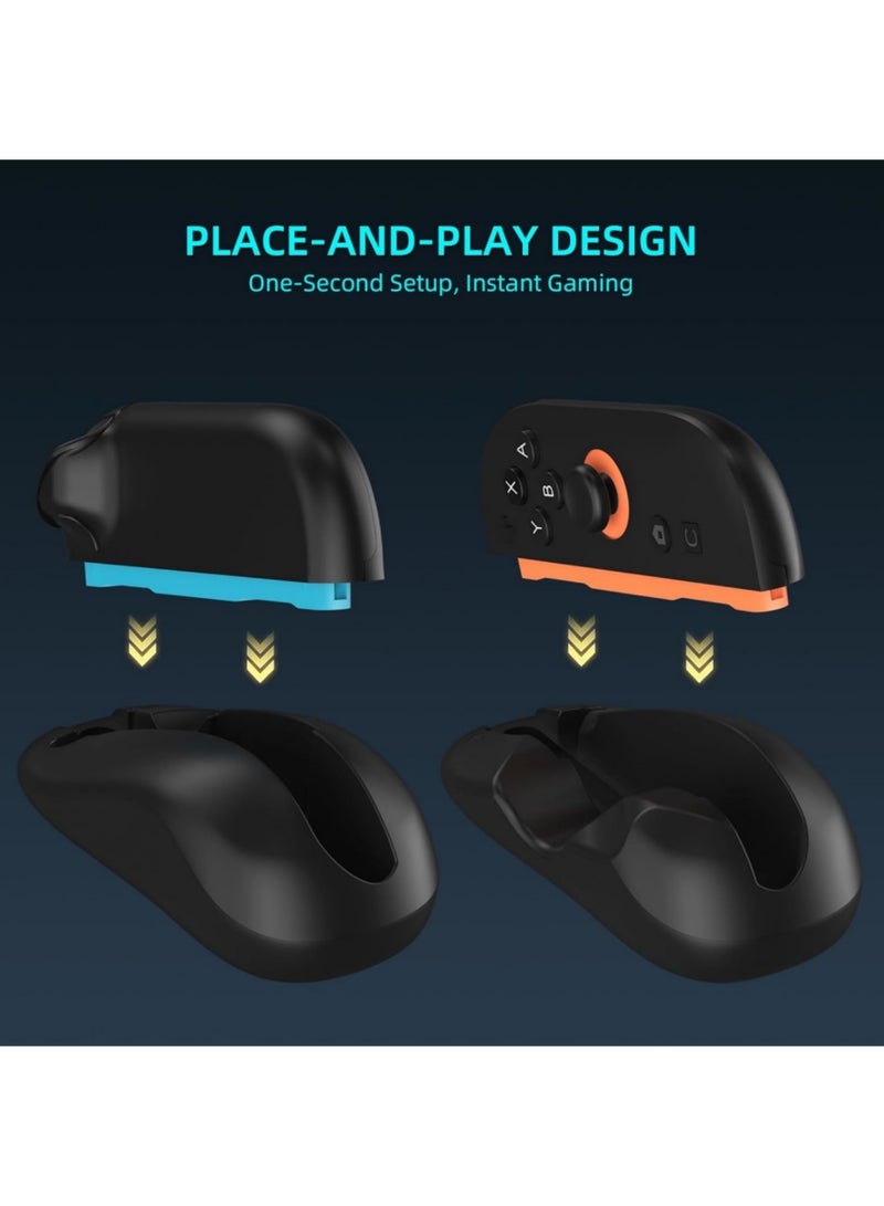 Aookay Switch 2 Gaming Controller Mouse for Nintendo Switch 2 (2025) Joy-Con, 2 Pack Ergonomic Mice Grip, Mini Portable Switch 2 Accessories for Switch 2 Joycon (Black) (Black)  - Image 4