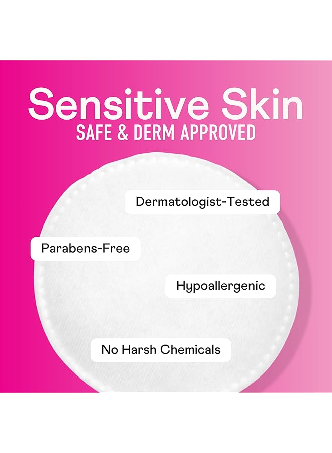 Swisspers Premium 100% Natural Cotton Pads Hypoallergenic Cotton Rounds For Face And Eye Cleansing Makeup Removal 100 Count Resealable Bag (Pack Of 6) - Image 3