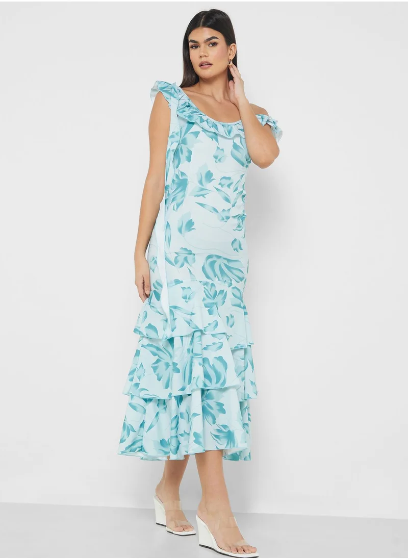 ELLA Ruffled Detailed Strappy Dress