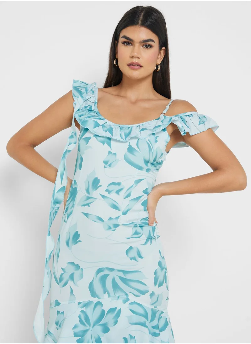 ELLA Ruffled Detailed Strappy Dress