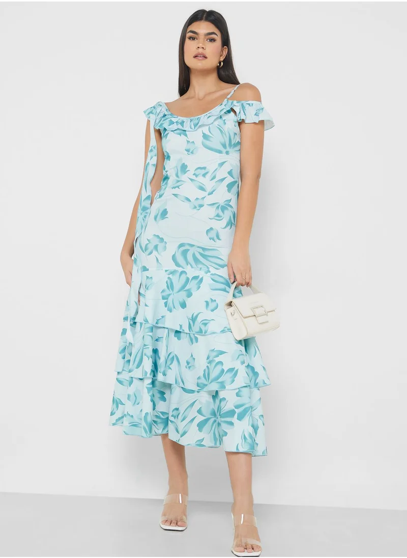 ELLA Ruffled Detailed Strappy Dress