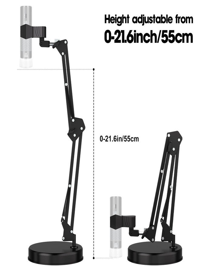 Ninyoon Max 55cm Height Universal Microscope Stand, Height 0-55cm Adjustable Digital USB Microscope Stand for Max Diameter 6cm USB Digital Wireless WiFi Microscope Camera Come with a Table Clip - Image 3