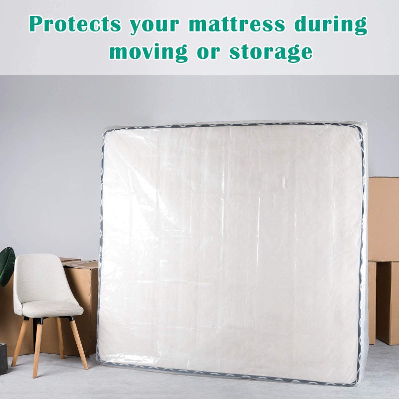 COYACOOL COYACOOL Mattress Bags for Moving Twin  5 Mil Plastic Mattress Protector Bag for Storage or Disposal - Super Thick Mattress Cover for Moving -Reusable Mattress Disposal Bag  - Image 2