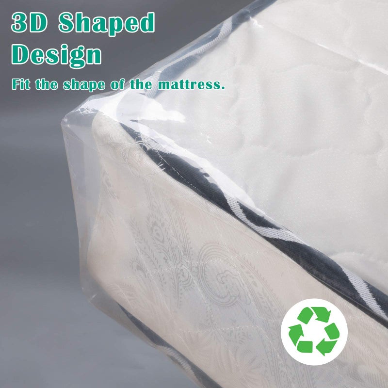 COYACOOL COYACOOL Mattress Bags for Moving Twin  5 Mil Plastic Mattress Protector Bag for Storage or Disposal - Super Thick Mattress Cover for Moving -Reusable Mattress Disposal Bag  - Image 5