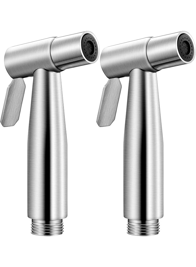 The Bros Bidet Toilet Sprayer Head Stainless Steel Handheld Bidet Sprayer Cloth Bathroom Diaper Sprayer for Kitchen and Toilet Cleaning 2PACKS - Image 1