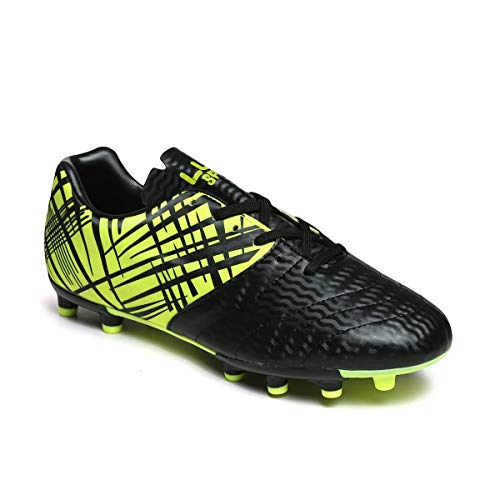 LUCA Football Shoes | Sports Shoes for Men and Adult | Speed Men's Football Shoes | Black Lime Yellow | Numeric_7 | Lace Up | Casual | Walking Shoe | - Image 1