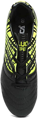 LUCA Football Shoes | Sports Shoes for Men and Adult | Speed Men's Football Shoes | Black Lime Yellow | Numeric_7 | Lace Up | Casual | Walking Shoe | - Image 4
