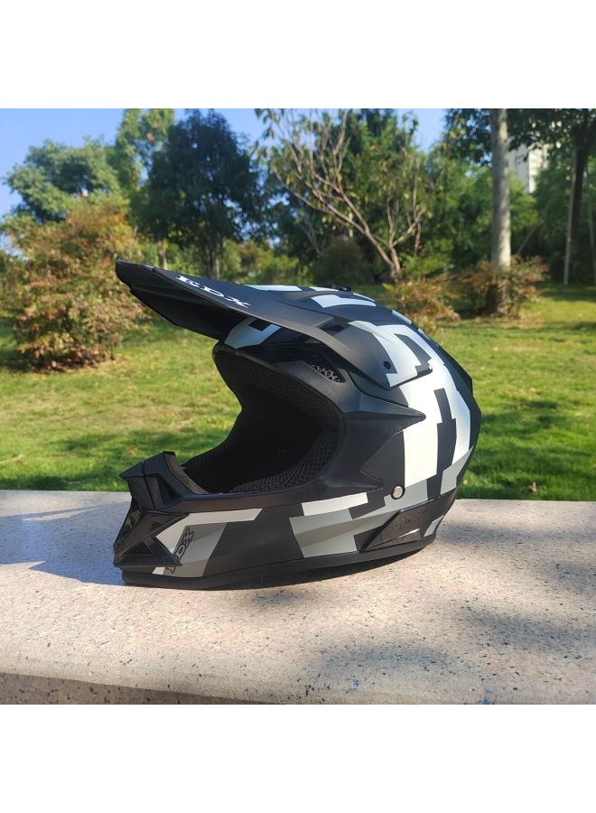 Bicycle Helmet for Children and Teenagers, Downhill Mountain, Unisex, All Seasons, Black and White