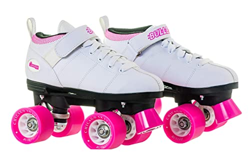 Chicago Skates Bullet Speed Quad Roller Skates Durable Top Performance IndoorOutdoor Youth Skate Shoes for Kids Boys Girls Beginner 62mm Urethane Wheels LowCut Ankle Boots for Agility 712