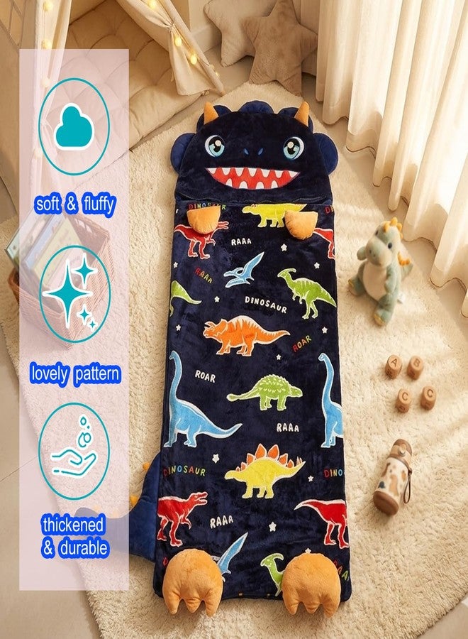 Micling Kid Sleeping Bag - Larger Plush Dinosaur Slumber Bag for Boys Girls Daycare Preschool Kindergarten Birthday Gift Travel Sleepover Ages 5-12 Years - Image 5