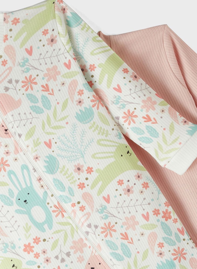 JUNE Kids 2 Pack Zippered Jumpsuit - Image 3