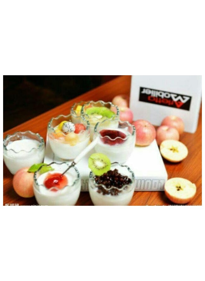 Multi-use egg-shaped glass bowl for jelly, fruit salad, chocolate ice cream, and candy