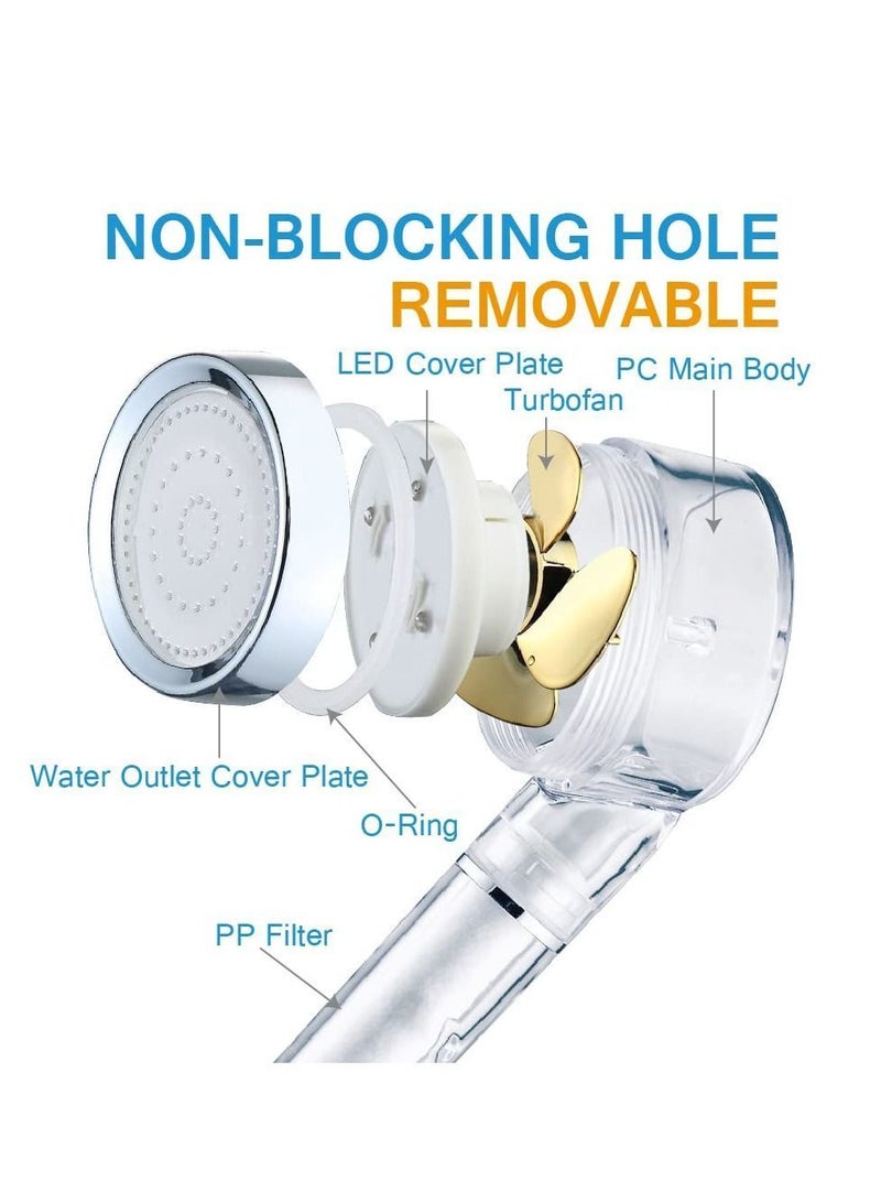 Y&D LED Shower Head With Filter, High Pressure Rain Jet, Skin Care handheld head, 7 Color Changing Lights - Image 4