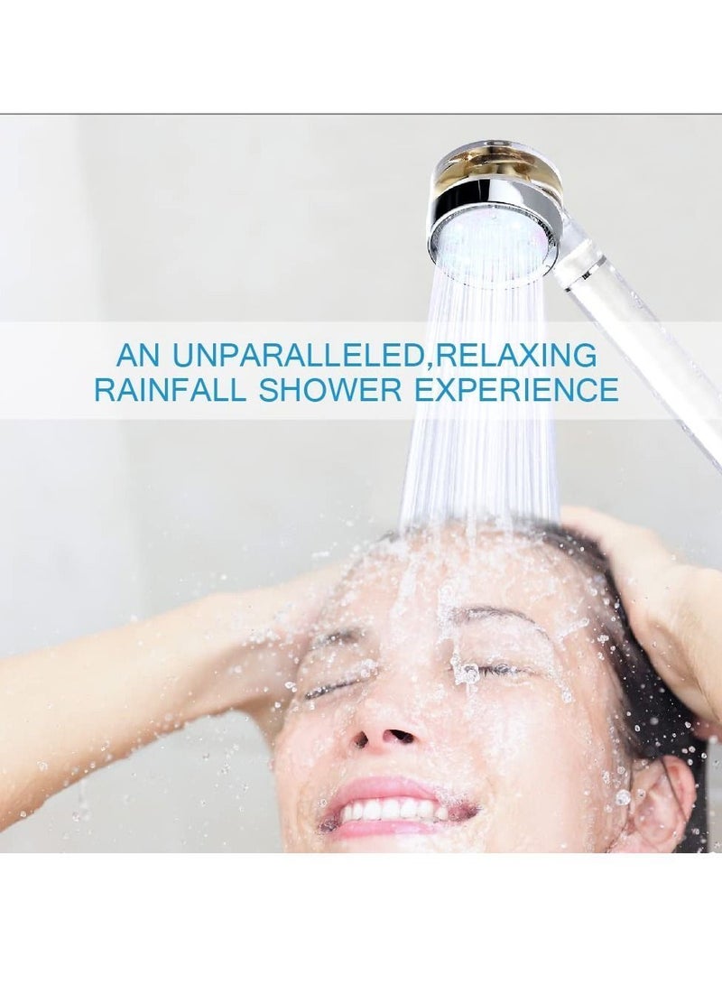 Y&D LED Shower Head With Filter, High Pressure Rain Jet, Skin Care handheld head, 7 Color Changing Lights - Image 3
