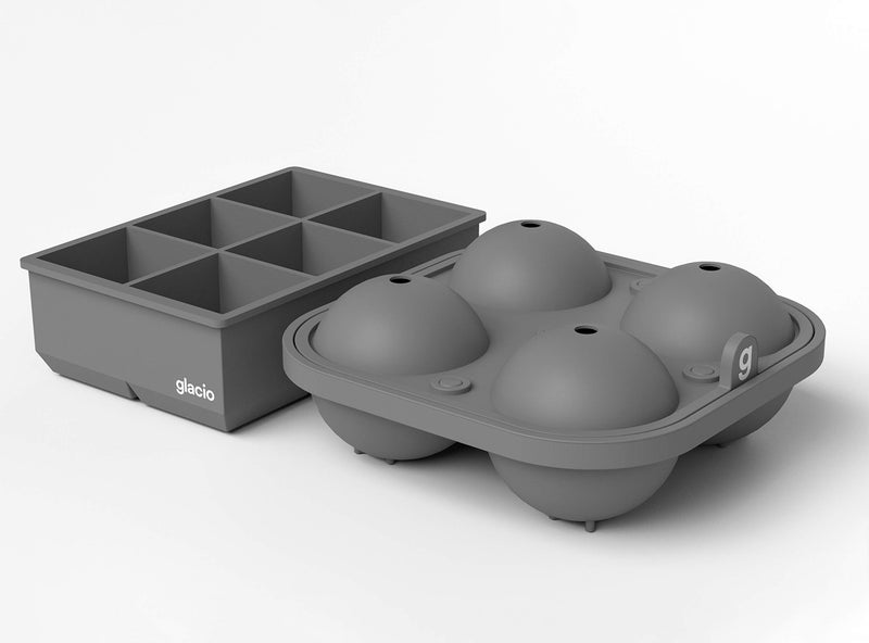 glacio Ball Ice Cube Tray and Big Ice Cube Molds for Whiskey, Slow-Melting, 100% Silicone, No-Plastic, Easy Release, Ideal for Gifting and Elevating Cocktails - Image 5