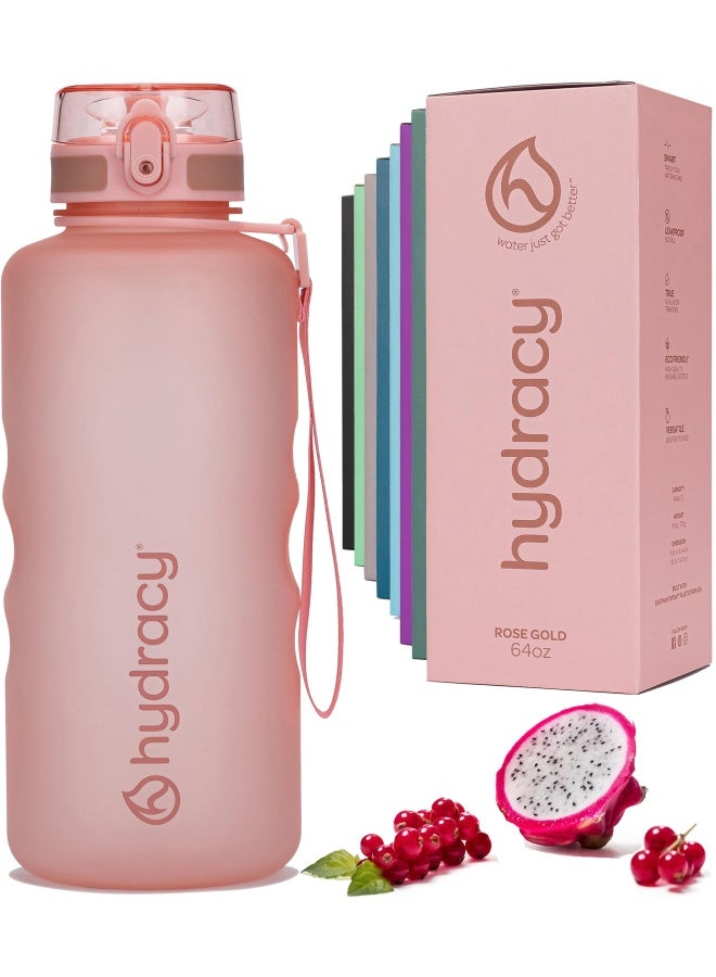 Hydracy Bpa Free Water Bottle With Time Marker Large 64Oz - Image 1